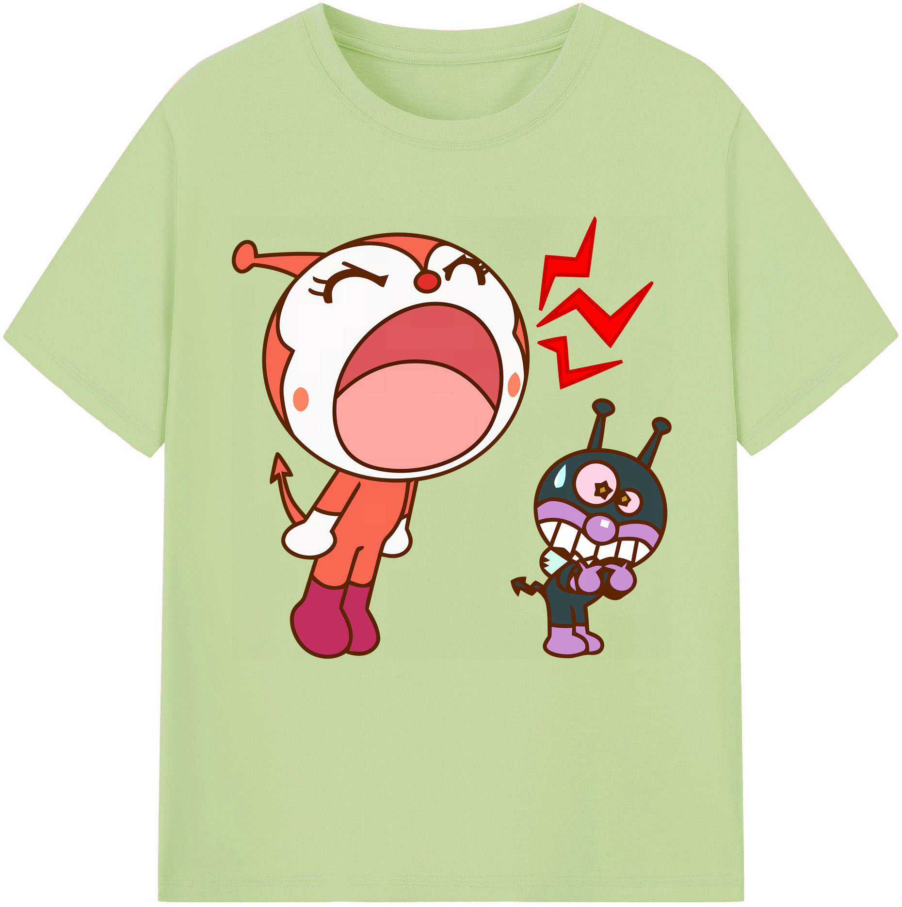 （画像用） アンパンマン Anpanman 綿100％半袖Tシャツ（フロントプリント）